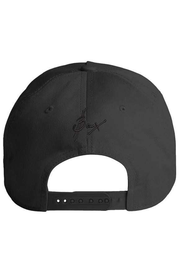 Black puff logo on black