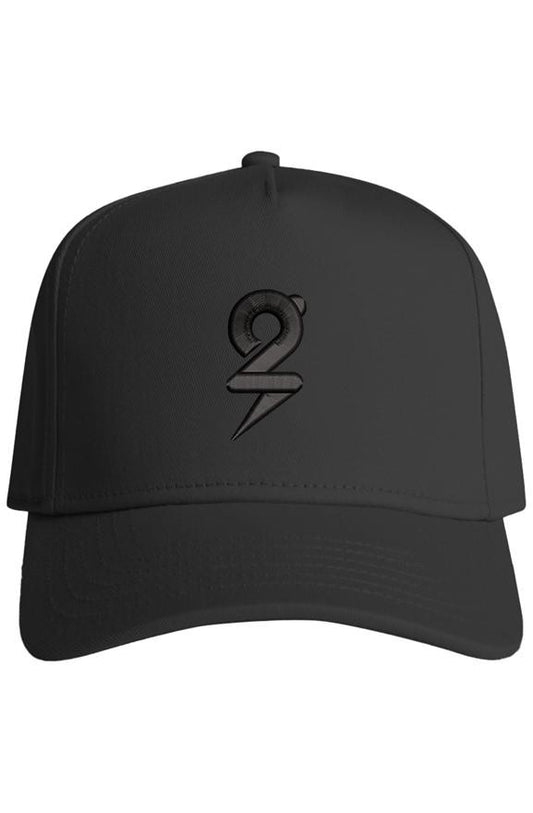 Black puff logo on black